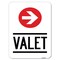 Signmission Valet Right Arrow Heavy-Gauge Aluminum Rust Proof Parking Sign, 18" x 24", A-1824-22743 A-1824-22743 - alternate 1